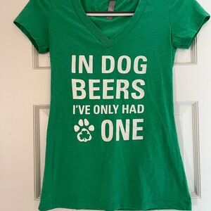Green Dog Humor Tee for Pet Enthusiasts